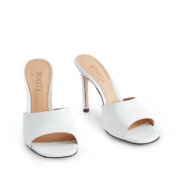 SCHUTZ Shoes - Schutz White Heeled Sandal, Size 9
